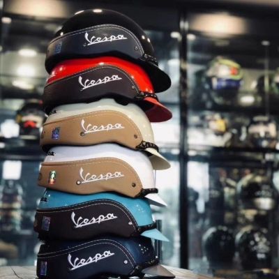 หมวกกันน็อก Piaggio Vespa บัฟเฟอร์แรงดันสูงที่ถอดออกได้และล้างทำความสะอาดได้ขี่หมวกกันน็อคครึ่งขนาดเฉลี่ยนำเข้า