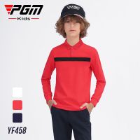 PGM YF458 Childrens Golf Clothes Long Sleeve T-Shirt Boys Autumn And Winter Nylon + Spandex Junior Soft Comfortable Sportswear