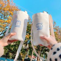 Cartoon Carrier Cup Pouch Tumbler Tote Bag Water Bottle Bag Cup Sleeve Mug Holder Beverage Bag Canvas Handbag Kettle Cover