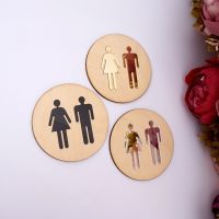 [FudFudAR] ฝุด-ฝุด-อะ ป้ายห้องน้ำ แบบที่ 30 ป้ายห้องน้ำอะคลิลิค และไม้แท้ Acrylic Wood DIY minimal สไตล์มินิมอล modern โมเดริ์น nordic นอร์ดิก Toilet