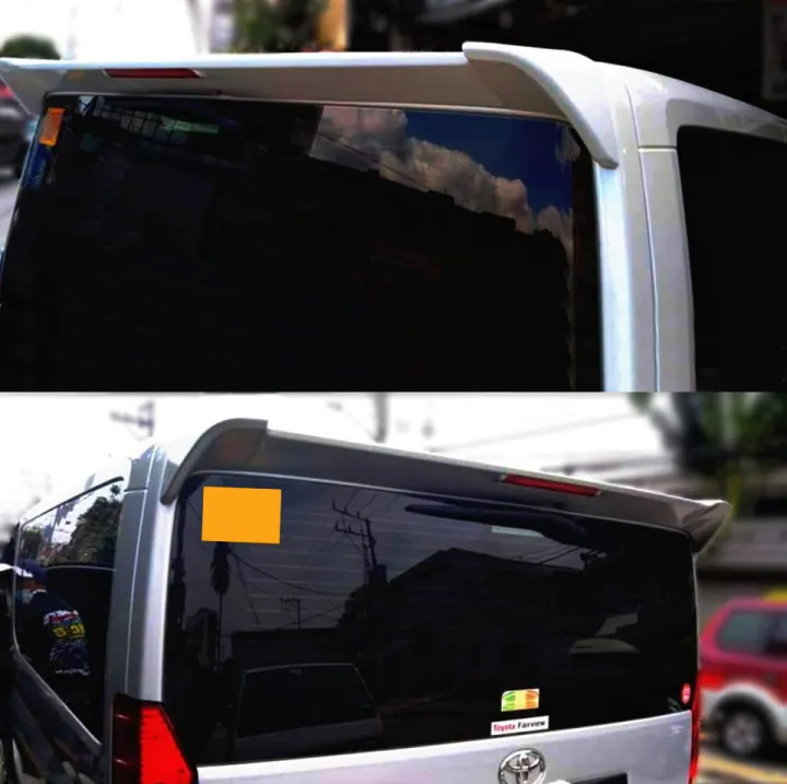 Toyota Hiace 2019 Unpainted Rear Spoiler With 3rd Brake Light | Lazada PH