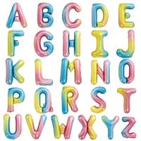 ลูกโป่งอักษร ขนาด 16 นิ้ว ลูกโป่งอักษรภาษาอังกฤษ ลูกโป่งภาษาอังกฤษ ลูกโป่งชื่อ ลูกโป่งคำ ลูกโป่งอักษรแยก ภาษาอังกฤษ ของเล่นเด็ก