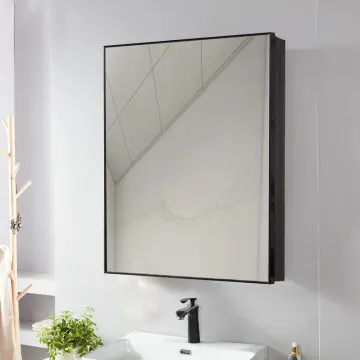 silver bathroom wall cabinet