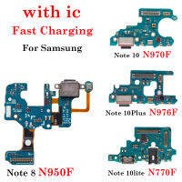 1Pcs Fast CHARGING USB Charger Connector บอร์ดพอร์ต FLEX CABLE สำหรับ Samsung หมายเหตุ 8 9 10 Plus Lite n950F N960F N970F N976F N770F-sg7f