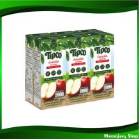 น้ำผลไม้ น้ำแอปเปิ้ล 200 มล. (แพ็ค6กล่อง) Tipco ทิปโก้ Apple Fruit Juice รสแอปเปิ้ล น้ำแอ้ปเปิ้ล น้ำแอ๊ปเปิ้ล น้ำแอบเปิ้