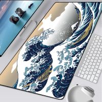 （Lao 6 s mouse pad） XXL Great Wave Off Mouse Pad Art Large Overlock Edge Mat Rubber Speed PC Computer Gaming Mousepad Waterproof Desk Keyboard Matเคสและซองมือถือ