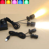 USB 5V LED 2 In1 ไฟสปอตไลท์3W พื้นผิวตู้โชว์เคาน์เตอร์เครื่องประดับโคมไฟหมุนได้โคมไฟเพดานมินิสปอตไลท์พร้อมเครื่องพิมพ์