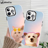 เคสโทรศัพท์ดีไซน์เพ้นท์ลายเลเซอร์สุนัขและแมวหน้ากาก AKABEILA สำหรับ IPhone 14 13 12 11 Pro Max 6 7 8 Plus X XR XS Max SE 2020คลุมทั้งหมดรองรับการเคสใส่โทรศัพท์แบบไร้สาย