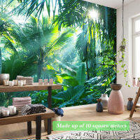 [hot]Jungle Rain Forest Wallpaper Mural Green Plants Wall Decoration Bed Bars Restaurant Office Hotel Gym Shop Background Home Decor