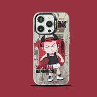 Cartoon Sakuragi Flower Road Rukawa Maple Is Suitable For Apple 14Pro Mobile Phone Case Iphone Matte Silver Plating 12/1 Straight Edge Hard Bottom Couple 【SEP】