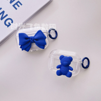 READY STOCK! Transparent Klein Bear &amp; Bow for Baseus S1 Soft Earphone Case Cover