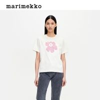 เสื้อยืดแขนสั้น คอกลม พิมพ์ลาย Marimekko แฟชั่นสําหรับผู้หญิง