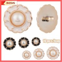 BVZGVG 10Pcs คุณภาพสูง ปุ่มเย็บ ตกแต่ง DIY เครื่องประดับ เย็บปักถักร้อย กระดุมมุก อุปกรณ์เย็บผ้า กระดุมเสื้อ