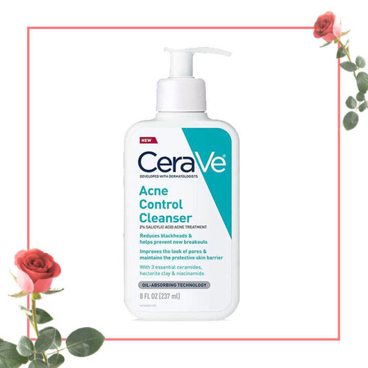 CERAVE ACNE CONTROL CLEANSER 2% SALICYLIC ACID ACNE TREATMENT 237ml ...