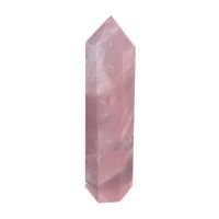 1PCs Natural Rock Pink Rose Quartz Crystal Wand Point Healing Mineral Stone Collection DIY Decor Hexagonal Treatment Stones