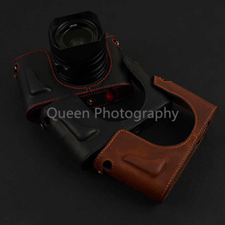 ของแท้หนัง-cowhide-กระเป๋า-fr-leica-q-q2-qp-งานฝีมือกล้องถ่ายภาพแขนป้องกันกล่องฐาน-baggo-pro