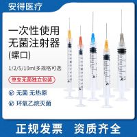Xinhua Ande  Disposable Screw Syringe Thread 1/2/5ml Aseptic Injection Syringe Barrel With Needle