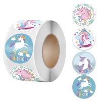 【CW】 1/1.5Inch Cute Unicorn Sticker Wedding/birthday Party Gift Decor Sticker Holiday Baking Sealing Sticker Child Toy Reward Sticker