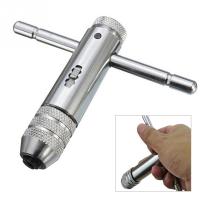 T-Handle ประแจด้ามจับดอกต๊าปปรับได้ Tap Wrench พร้อมเครื่องจักรสกรูสกรูทรงเลขาคณิตเครื่องกัดเกลียวในเครื่องมือช่างสำหรับเครื่องคว้านก๊อก