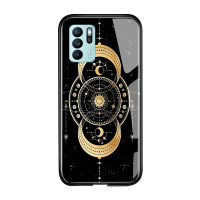 Orico เคสสำหรับ OPPO Reno6 Reno6 5G Reno6 Pro 5G Reno6 Z 5G Sun Tarot เคสโทรศัพท์กระจกเทมเปอร์เรียบนุ่มเคสเคสกันกระแทก