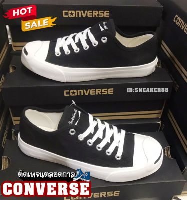 รองเท้าConverse Jack สวยแท้100%☑️ สีดำ รองเท้าทำงาน รองเท้าผ้าใบผู้ชายและผู้หญิง ติดเทรนตลอดกาล