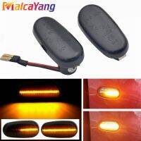 2Pcs For Alfa Romeo Mito 147 GT Fiat Bravo Dynamic LED Side Marker Light Arrow Turn Signal Blinker Indicator Lamp Clear/Smoke