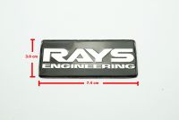 1ชื้นป้ายโลโก้อลูมินั่ม RAY ENGINEERING สีดำขนาด 7.3x3.0cm ติดตั้งด้วยเทปกาวสงหน้าด้านหลัง