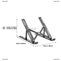 wucuuk ขาตั้งแล็ปท็อปพับได้ PP พลาสติกโน้ตบุ๊คขาตั้งฐานแท็บเล็ตปรับได้