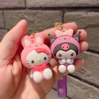 ▤❉◄ SANRIO Pinkcool พวงกุญแจ จี้การ์ตูนอนิเมะ Hello Kitty Pompompurin Kawaii Kuromi Melody Cinnamoroll แฟชั่น สําหรับกระเป๋านักเรียน