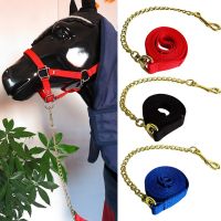 PP Horse Lead Rope Strap Adjustable Equestrian Rein Racing Halters Swivel Buckle Pony Cob Pets Leading Leash Webbing Rope Bag Accessories