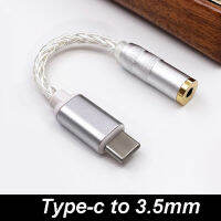 Newest High-end Conexant cx31993 type-c to 2.5mm 3.5mm 4.4mm Audio cable Decoding DAC ear amp silver plated adapter cable dongle