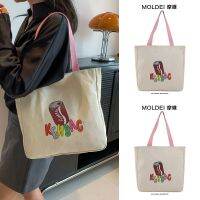 Summer summer large-capacity commuting high-end sense tote bag female 2023 new fresh white cute canvas bag 【BYUE】