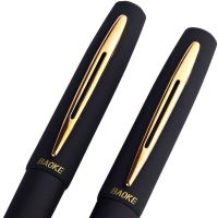 12ชิ้น BAOKE 0.5มม./0.7มม./1มม. ปากกาฝ้าปากกาเจลโรงเรียนความจุสูงเจลสีดำปากกาเจลสำนักงานอุปกรณ์การเรียนเครื่องเขียน