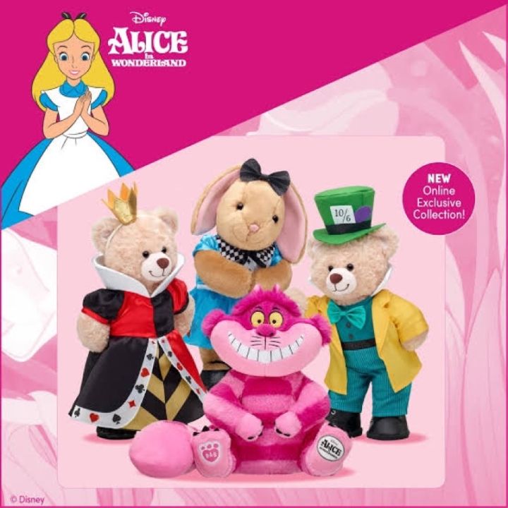 ชุดตุ๊กตา-บิ้วอะแบร์-alice-in-wonderland-พร้อมส่ง-build-a-bear-workshop-สินค้านำเข้าจากอเมริกา