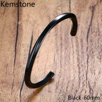 Kemstone 4สเตนเลสสตีลกำไลข้อมือคู่กำไลข้อมือแบบเปิดสำหรับผู้หญิงผู้ชาย