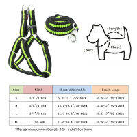 ปรับสายรัดสุนัขจูงชุดซอฟท์คู่ไนล่อนดำน้ำซับทนทานสัตว์เลี้ยงเทียมสำหรับสุนัขขนาดใหญ่ขนาดกลางขนาดเล็กจูง S-XL