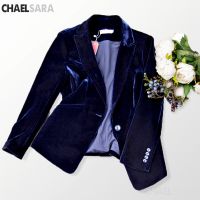 2022ใหม่กำมะหยี่ผู้หญิง Blazer Elegant Lady Blazer Feminino ฤดูใบไม้ร่วงฤดูหนาว Plus ขนาดแขนยาว Slim Office Suit Jacket