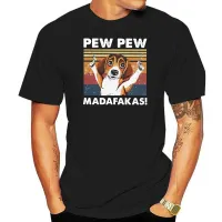 Euro Standard Quality Pew Pew Madafakas Vintage Shirts Mens Hop Cotton Classic Tshirt 1980S Apparel