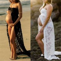 【DT】hot！ Photography Props Maternity Dresses Gown Sleeveless Strapless Photo Shoot