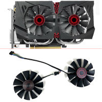 ใหม่2PCS Cooling 75มม. DC12V R9 0.35A 4Pin การ์ดพัดลมสำหรับ STRIX GTX960 GTX FD7010H12S 370การ์ดพัดลม