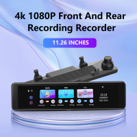 Seicane 11.26 "4K Dash Cam รถ Dvr WiFi ADAS BSD พร้อมกล้องหน้า 4K กล้องหลัง 1080P AHD GPS Dash Cam กล้องสำรองรถ Dvr Full HD หน้าจอการเฝ้าระวัง