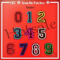 【hot sale】 ☃ B15 ☸ Colorful Number Patch ☸ 1Pc Diy Sew On Iron On Patch Apparel Applique(Number - Series 03)