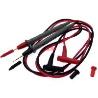 1 pair Digital Multimeter probe Soft-silicone-wire Needle-tip Universal test leads with Alligator clip For LED tester Multimetro