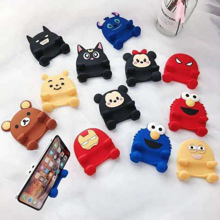 CARTOON PHONE HOLDER BATMAN SPIDERMAN IRONMAN MICKY STITCH FROG RABBIT LINE  BEAR HELLO KITTY COOKIE MONSTER | Lazada