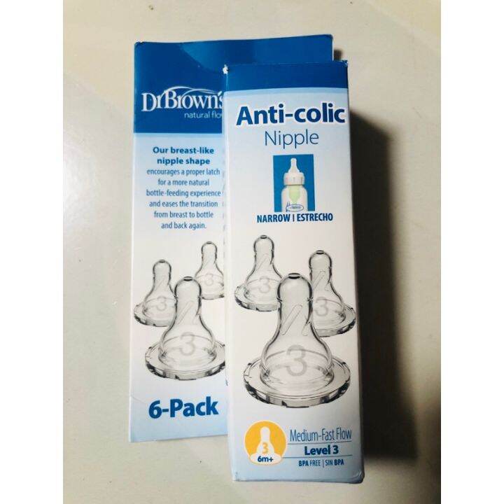DR Brown’s ORIGINAL Nipple Level 2 / 3 / Level 4 Lazada PH