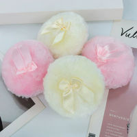 Ribbon-tied Face Puff Face Skin Care Tool Soft And Furry Puff Large Body Powder Puff Ribbon Handle Puff