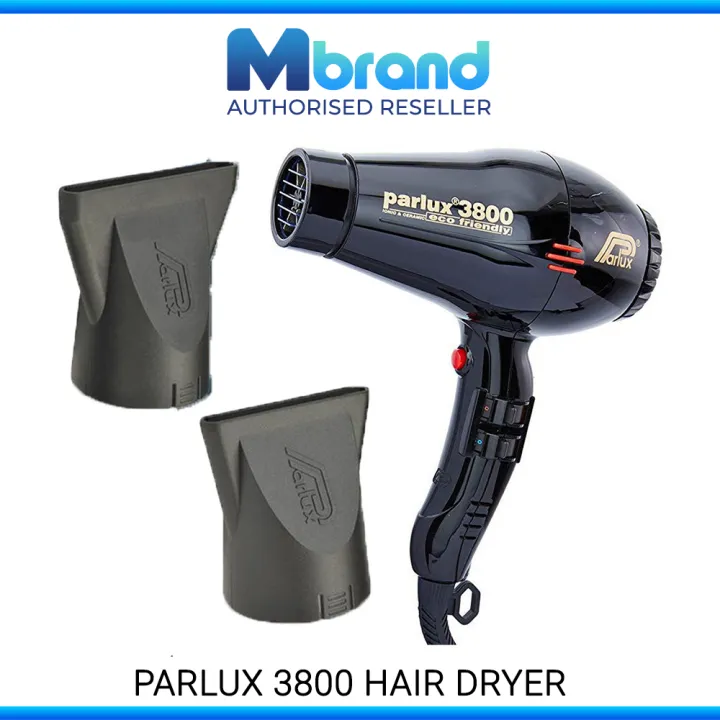 Parlux 3800 Hair Dryer Ceramic & Ionic Eco Friendly Compact Hairdryer ...