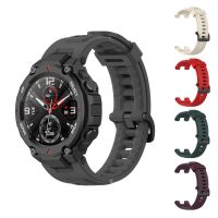 สายสปอร์ตซิลิโคนสำหรับ Huami Amazfit T-Rex Pro สายข้อมือสำหรับเปลี่ยนสายรัดสมาร์ทวอท์ชสำหรับ Amazfit T T Rex สายรัดข้อมือแบบนุ่ม