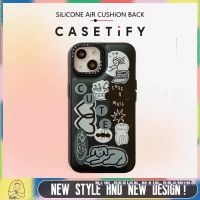 Fashion Cartoon Label CASETiFY Phone Case Compatible for iPhone/14/13/12/11/Pro/Max IX/XS/MAX/XR Case Shockproof Protective Airbag Back Silicone Soft Cover