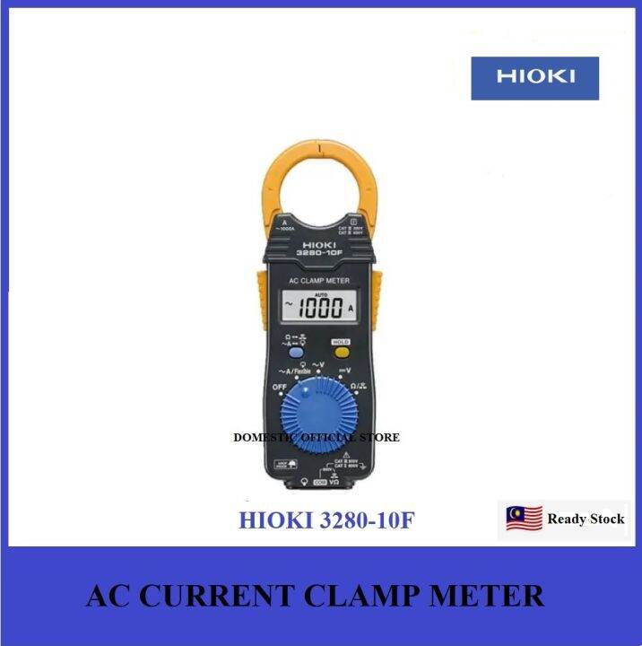 Hioki 328010F AC Clamp Meter, 600V AC/DC, 1000A AC, Resistance